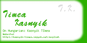 timea kasnyik business card